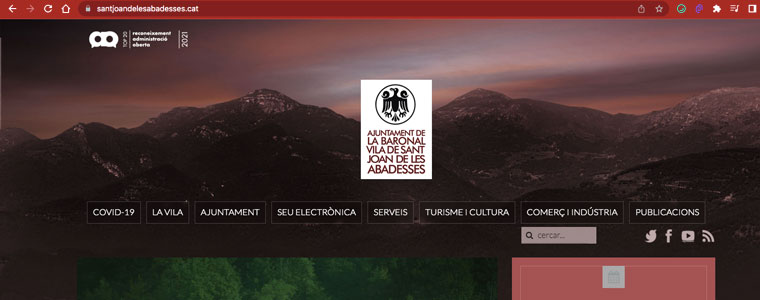 La web de l’Ajuntament de Sant Joan de les Abadesses rep un reconeixement Administració Oberta
