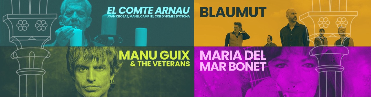 El 31è Festival del Comte Arnau portarà Maria del Mar Bonet, Manu Guix i Blaumut al claustre del monestir