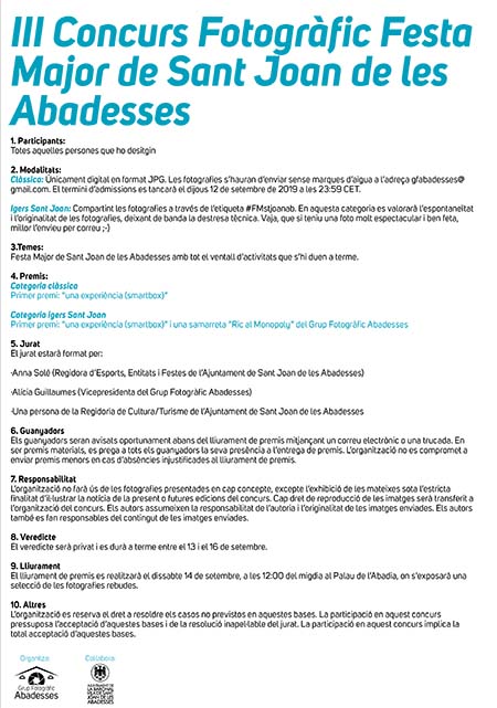 cartell FM SJA 19 AGENDA