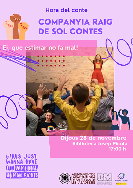 cartell Hora del conte 25N 2024 agenda