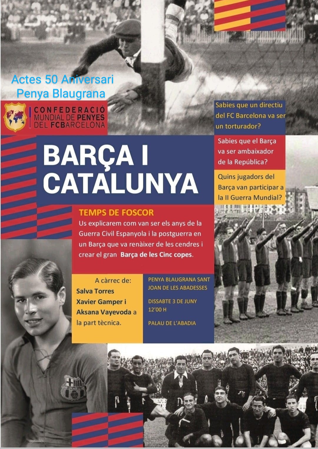cartell conferencia 50anys Penya