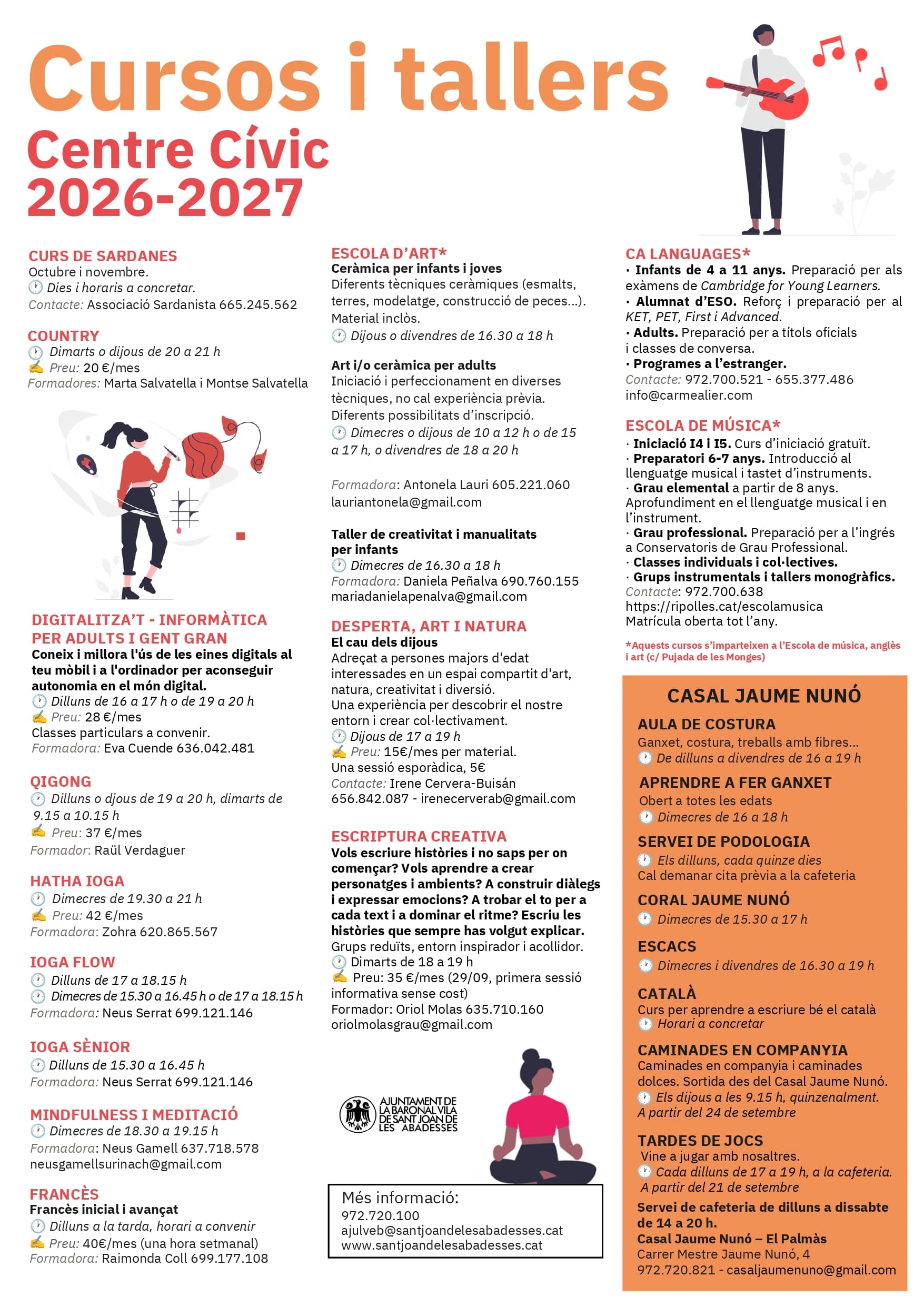 FORMACIO CENTRE CIVIC 2026 27