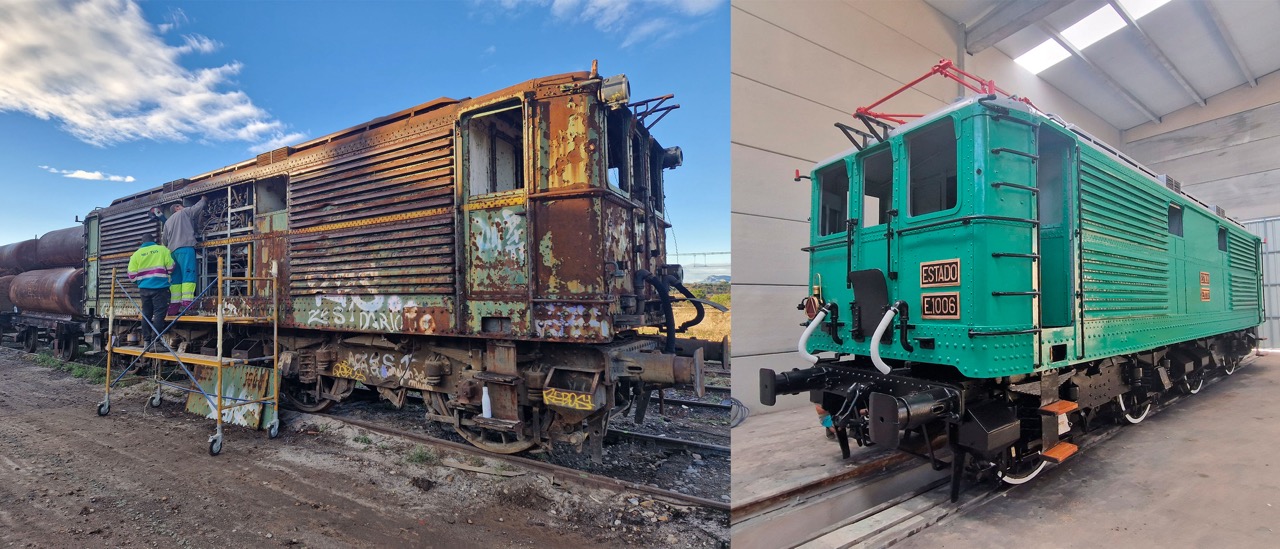 Procés de restauració de la locomotora E-1006