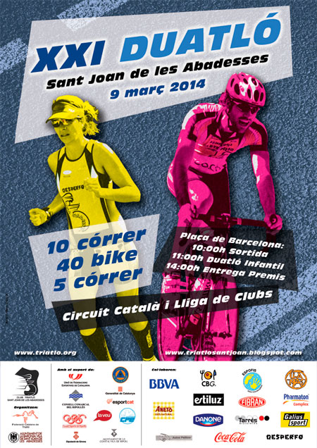 Cartell de la Duatló de Sant Joan de les Abadesses 2014