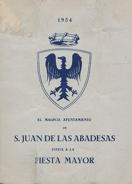 1954 PROGRAMA FESTA MAJOR
