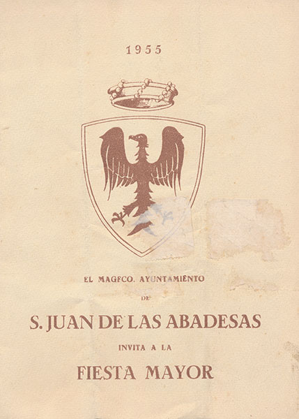 1955 PROGRAMA FESTA MAJOR